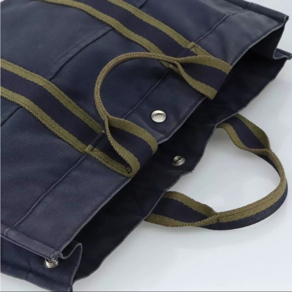Hermes Fourre Tout MM Tote Bag Canvas Authentic in Excellent Condition - Picture 5 of 10